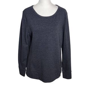 Jillian Micheals Long Sleeve Gray Sporty Knit Top Size Large Gray Athletic Top